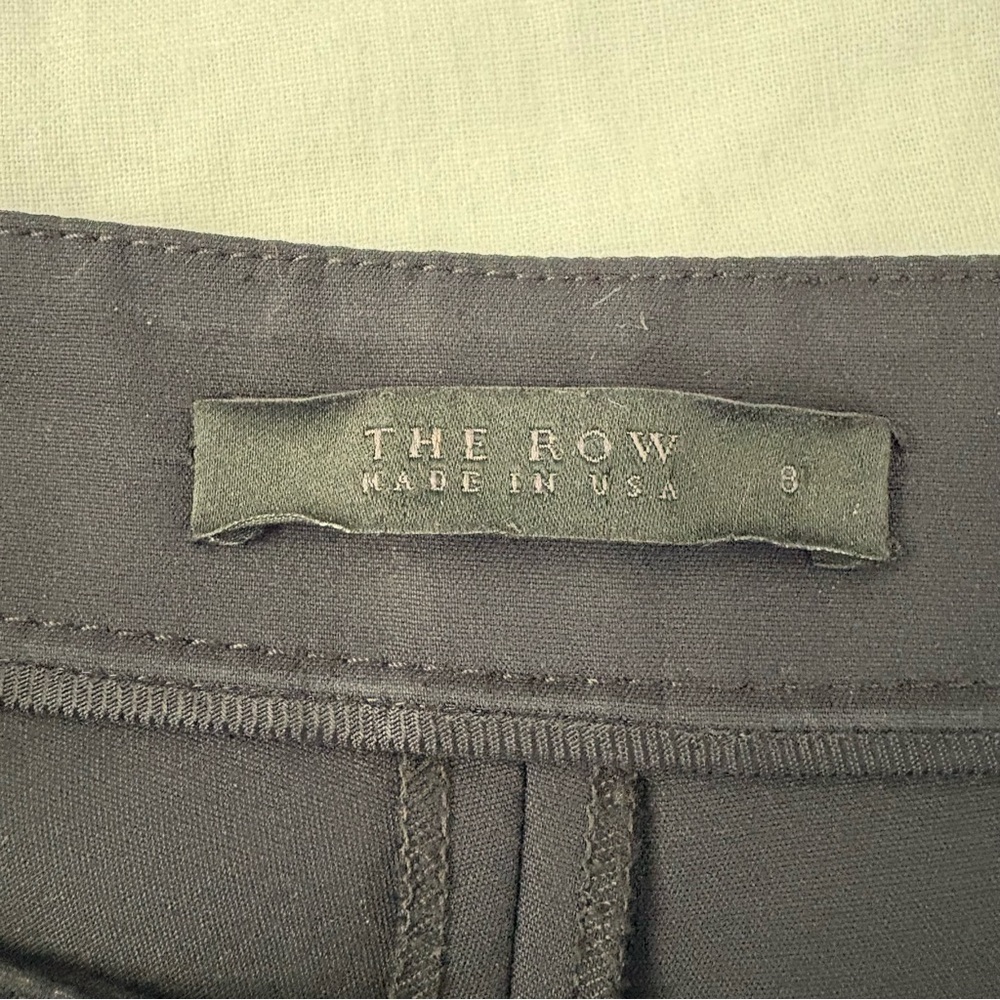 The Row sz 8 Straight Leg Pants in Black Cotton Career Luxury - Picture 10 of 10